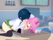 Katawa Shoujo — Misha and Shizune Threesome(3d hentai)