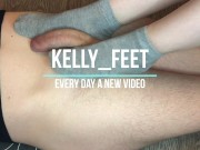 kelly_feet  footjob in gray socks cumshot on socks foot fetish 1/16