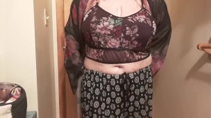 Pawg milf trying on lingerie