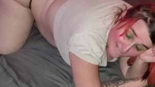 nagasex Bbw red head Raven wants her fat whore tits cum blasted