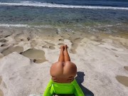 Naked YOGA # Morning Yoga exercises at Ocean Shore 15/16