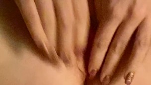 Natural hot redhead masturbating and squirting