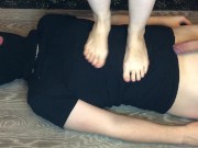 kelly_feet girl trampling and foot gagging boy mistress femdom 2/16