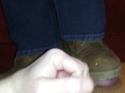 Wife uses her boots on me in the cockbox