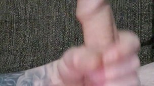 Masturbation with slow-mo cum shot
