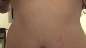 Playing with my big tits