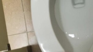 Shooting a quick load in public rest room!