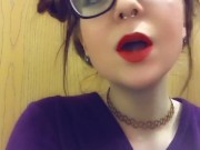 Babygirl_goth Red lipstick SFW Smoking