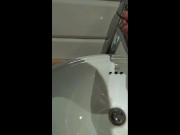 Tinder girl fuck & get cum on face. Ethnic restaurant public toilet fuck! 15/16