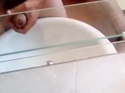 Cumming in sink