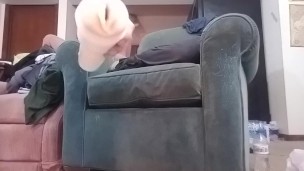 Monster cock fucks his first Fleshlight!