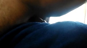 Moaning and groaning while humping pillow