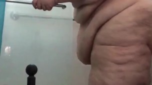 Ssbbw taking a Shower