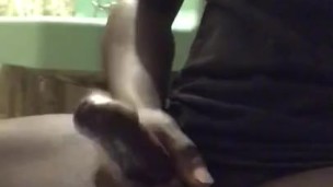  BBC Strokes His Dick Fast & Hard Until He EXPLODES