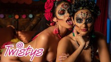 Twistys - Day of the dead lesbian sissoring - Molly Stewart, Bella Rolland