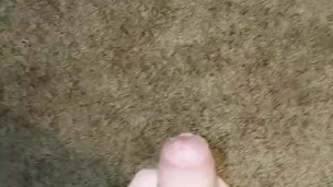 getting horny while pissing the carpet and cum