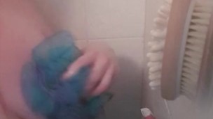 Sneaky Shower Soaping Huge Tits