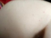 Fat white pussy gets pounded doggy style