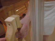 CreamPie for my Big Tits Pale Curvy Redhead Bitch in Sauna | Ginger Milf 1/16