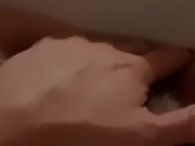 Playing with my hairy wet pussy taking a bath. I was so extremely wet...
