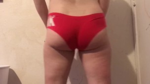 Doing squats in my underwear 