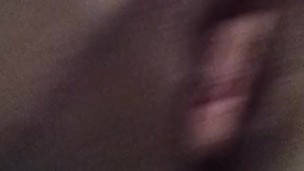 Cute chubby mom playing with big boobs and clit