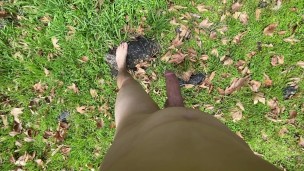  Long Cock Hiking Around Wilderness COMPLETELY NAKED POV HD