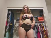 Cute thick white girl gives amature striptease  9/16