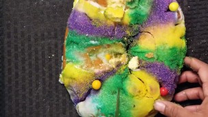 Cock Chef Mardi Gras King Cake