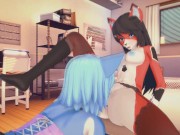 (3D Hentai)(Furry) Furry lesbian 8/16