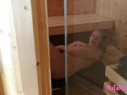 BBW Maja Meer gets fucked in the sauna 3/16