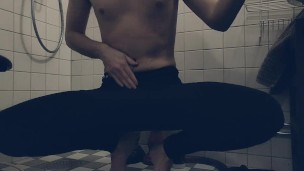 Fit Swedish guy denied masturbation in his 24/7 metal chastity belt
