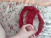 Use my step mom ditry panties for hand job and cumshot