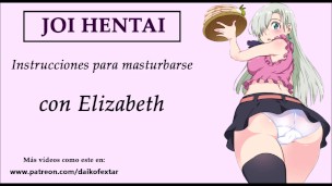 JOI hentai con Elizabeth de Nanatsu no Taizai. Voz española.