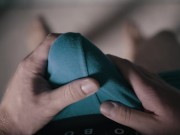 Cinematic POV 4K male masturbation. Big white uncut dick 1/16