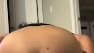 ebony ass rides 7 inch dildo