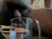 I measured the amount of pee.