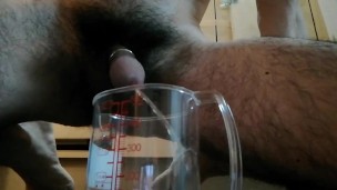 I measured the amount of pee.