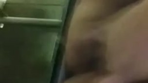 Play with pussy in public shower