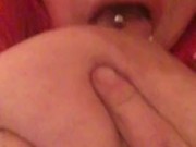 dildo and titty play