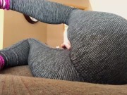 Amateur babysitter gets freaky in leggings during nap time 10/16