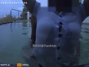 คลิปหลุด นศ.ไทย Thai Nisit Outdoor Sex in Pool สระว่ายน้ำ คาชุดนักศึกษา 16/16