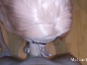 Big tits sexy girl suck, ride dick and gets cumshot in mouth 6/16