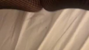 POV :Feet fuck fishnets 