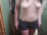  горячая брюнетка трахается в туалете общежития. Быстрая измена 2/16