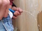 Just pissing against a wall