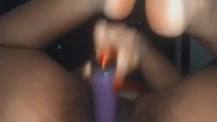 Creaming on dildo