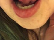 LICKING LIPS - IMAGINE THEM ON YOUR COCK