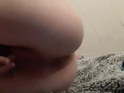 Covering my pussy in oil and fingering myself :3 14/16