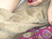 Nighttime fun relaxing alone in my bed w/my vibrator